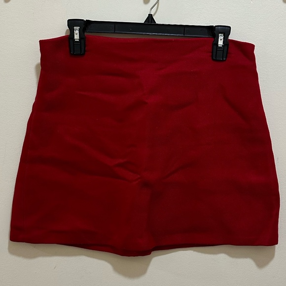 Zara Cherry Red Mini Skirt - Picture 1 of 5